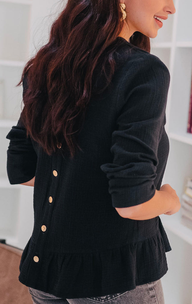 Blouse Sully Ébène Coton