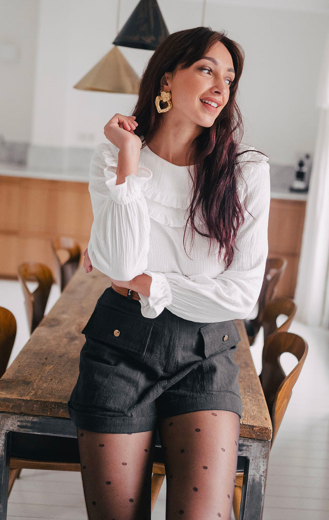 Blouse Léa Écru Coton