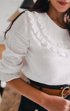 Blouse Léa Écru Coton