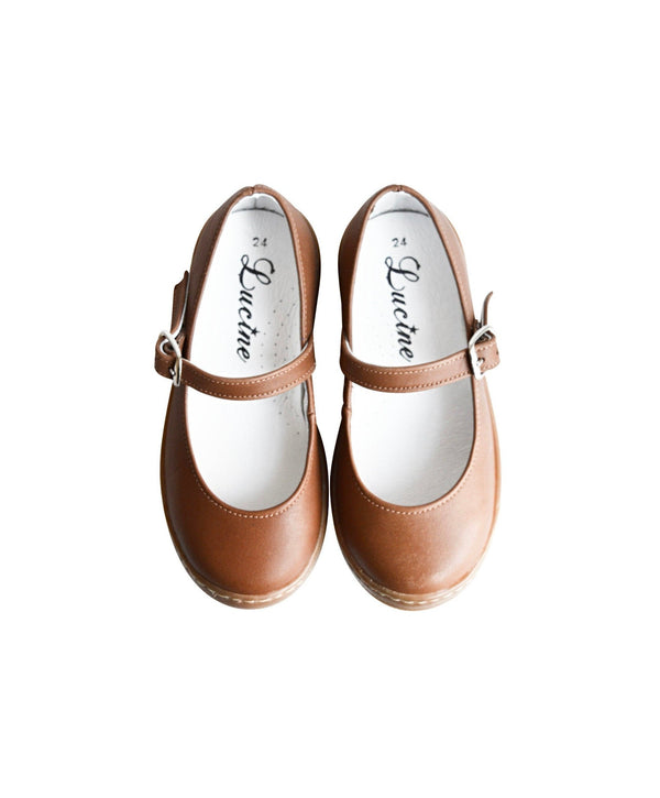 Chaussures Fille Souple À Boucle Flexine - Cuir Camel - Fille