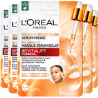 L'Oréal Paris - Lot De 5 Masques Tissu - Revitalift Clinical Masque Sérum Eclat Vitamine C