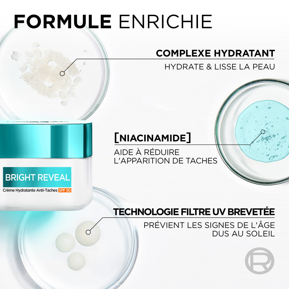 L'Oréal Paris - Bright Reveal Crème Hydratante Anti-Taches Spf50