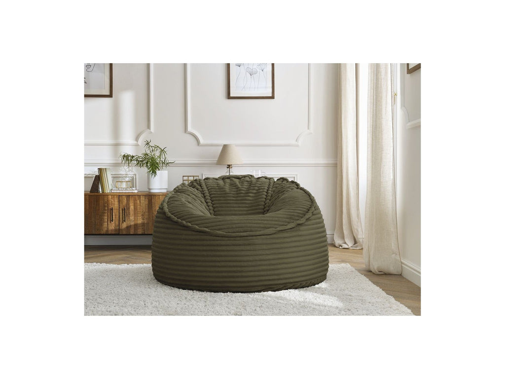Socrate - Grand Pouf Ultra Moelleux - Velours Côtelé Doux