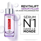 L'Oréal Paris - Coffret Cadeau Femme Luxe - 1 Sérum Filler Anti-Rides Acide Hyaluronique + 1 Mascara Noir Huile De Ricin Lash Para