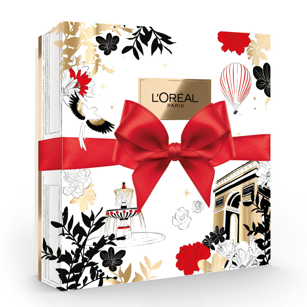L'Oréal Paris - Coffret Cadeau Femme Luxe - 1 Sérum Filler Anti-Rides Acide Hyaluronique + 1 Mascara Noir Huile De Ricin Lash Para