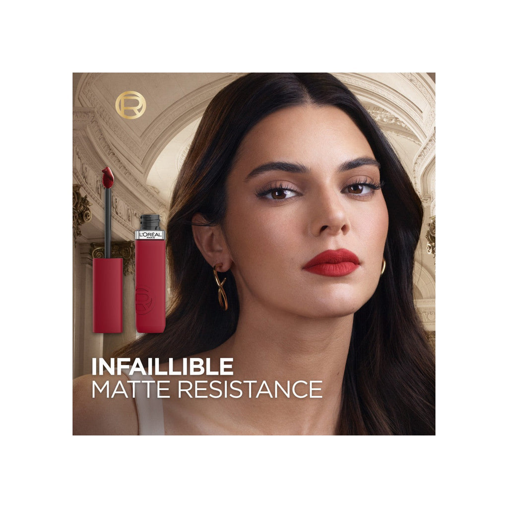 L'Oréal Paris - Coffret 3 Rouges À Lèvres Liquide Longue Tenue - Couleur Intense & Fini Mat - Sans Transfert - Infaillible Matte