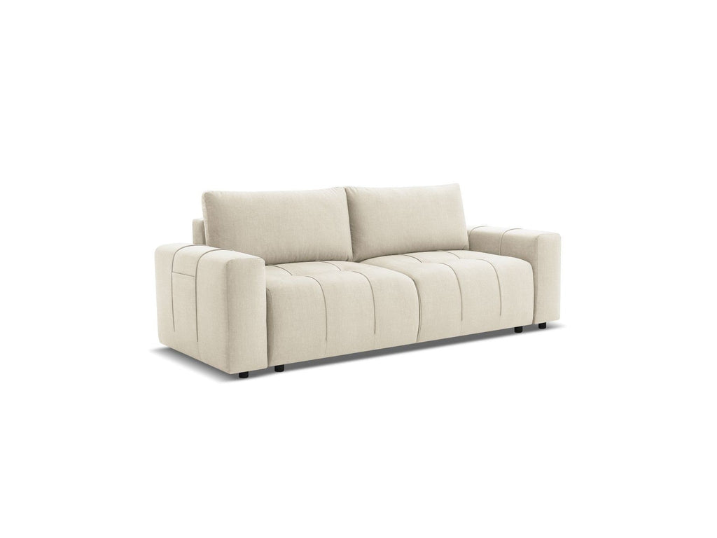 Arsene - Canapé Droit Convertible Coffre - Tissu Velours