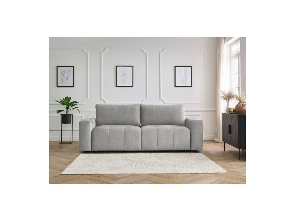 Arsene - Canapé Droit Convertible Coffre - Tissu Velours