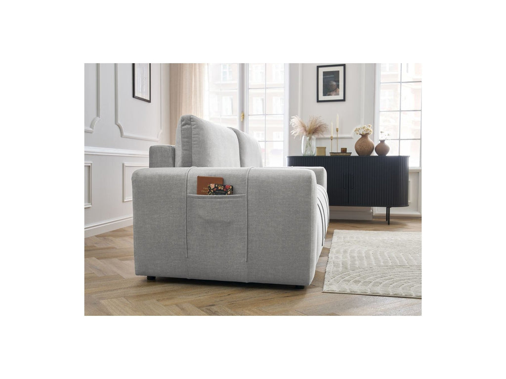 Arsene - Canapé Droit Convertible Coffre - Tissu Velours