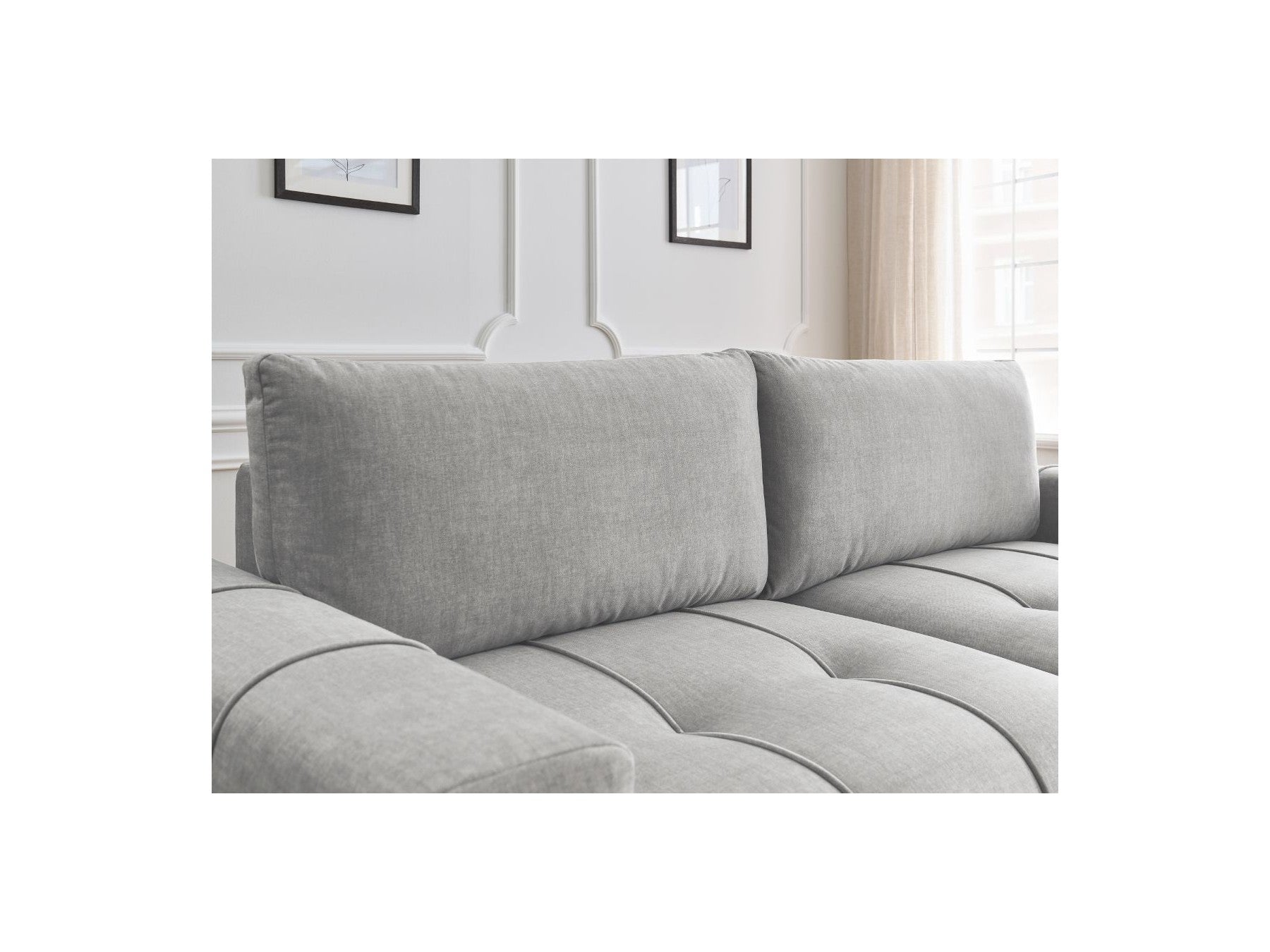 Arsene - Canapé Droit Convertible Coffre - Tissu Velours
