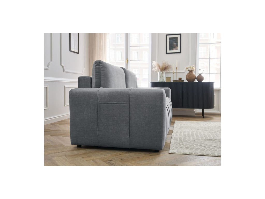 Arsene - Canapé Droit Convertible Coffre - Tissu Velours