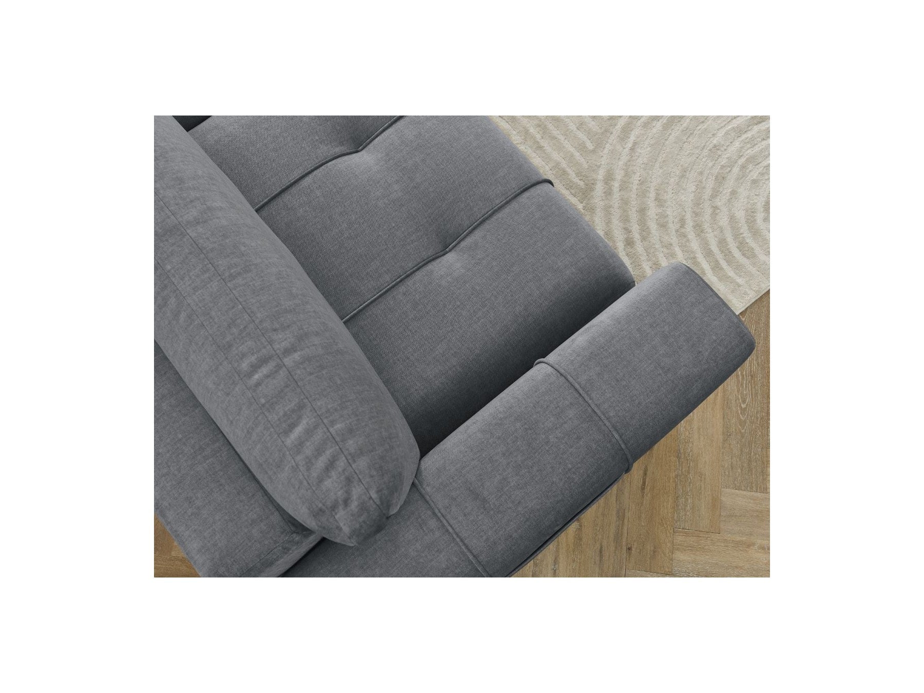 Arsene - Canapé Droit Convertible Coffre - Tissu Velours