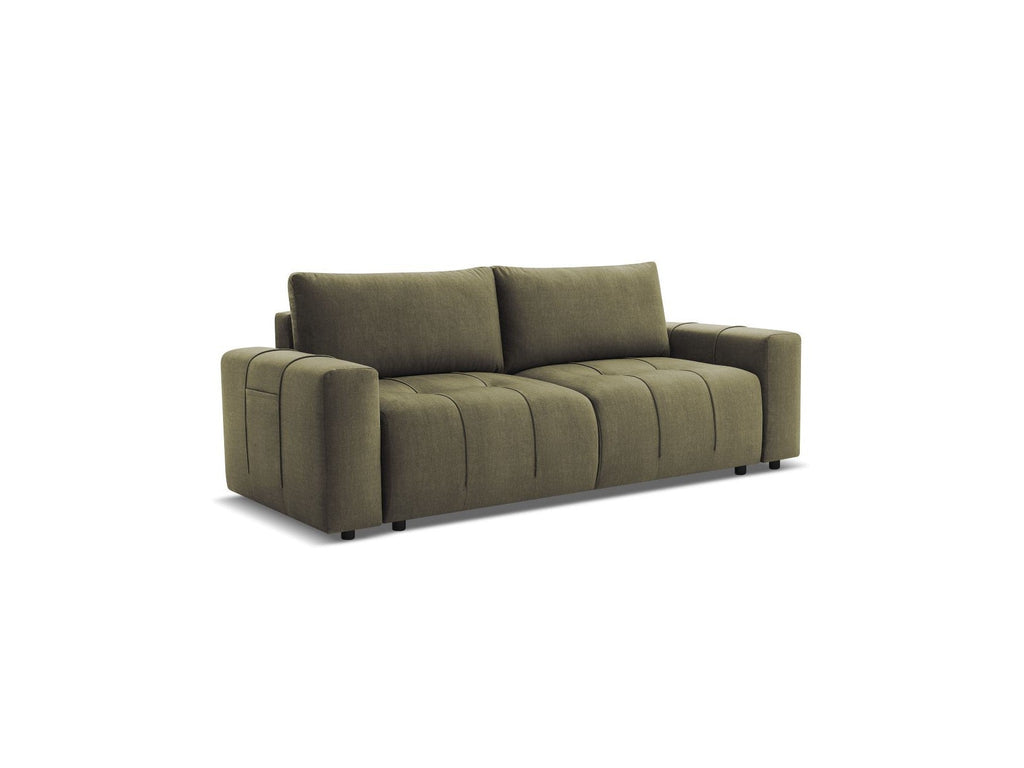 Arsene - Canapé Droit Convertible Coffre - Tissu Velours