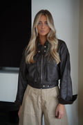Veste En Similicuir Soly - Chocolat