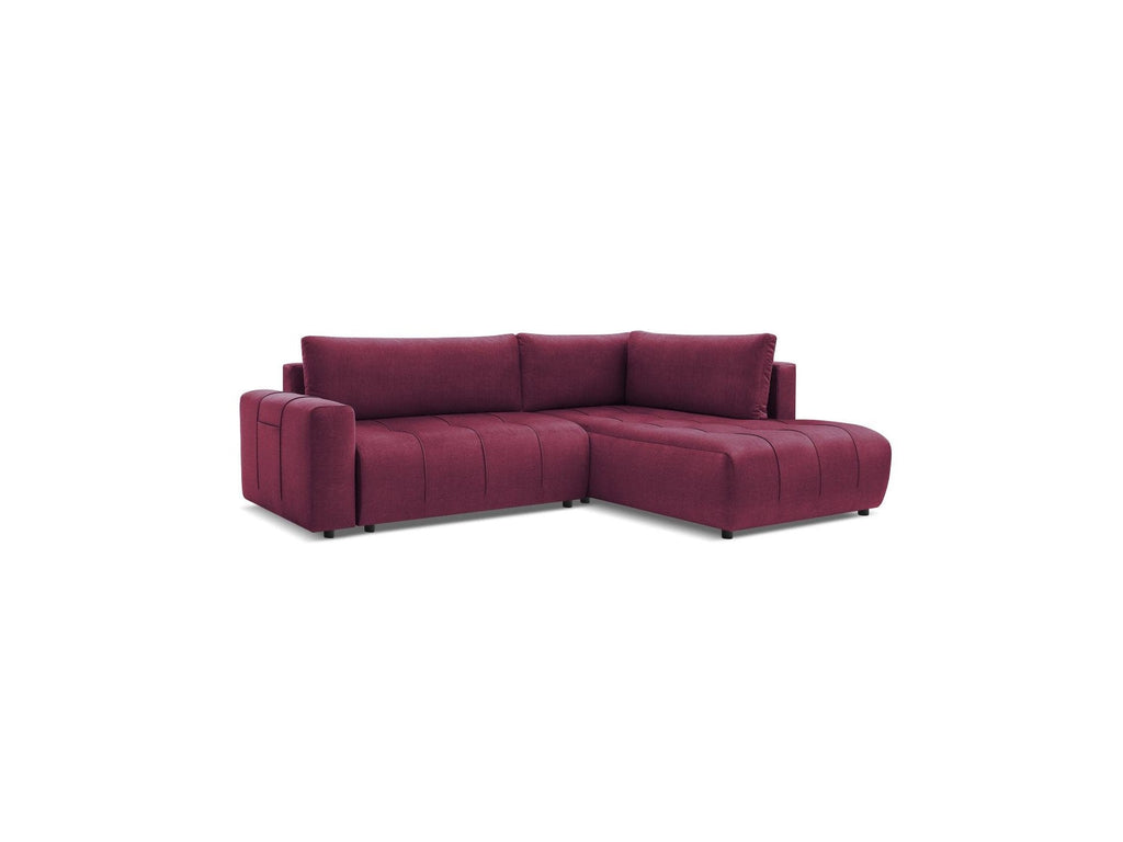 Arsene - Canapé D'Angle L Convertible Coffre - Velours - Angle Droit