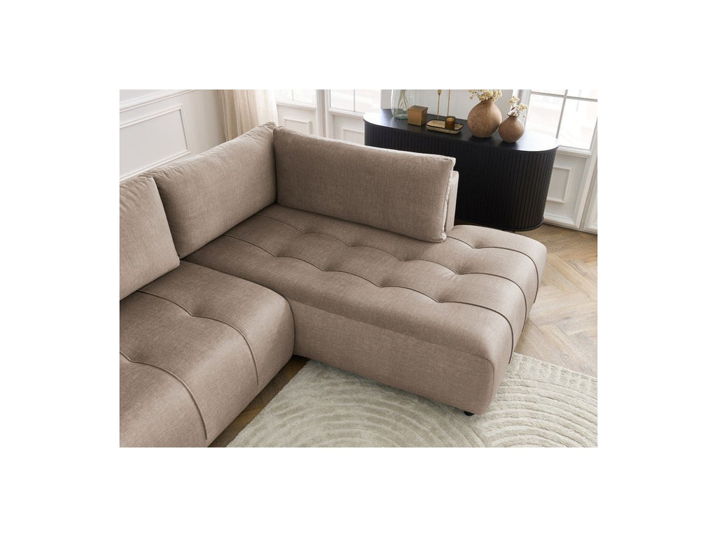 Arsene - Canapé D'Angle L Convertible Coffre - Velours - Angle Droit