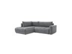 Arsene - Canapé D'Angle L Convertible Coffre - Velours - Angle Gauche