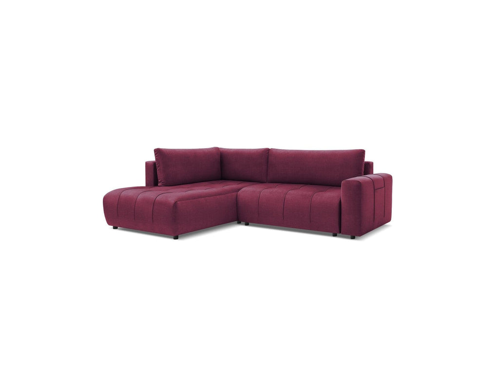 Arsene - Canapé D'Angle L Convertible Coffre - Velours - Angle Gauche