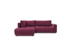 Arsene - Canapé D'Angle L Convertible Coffre - Velours - Angle Gauche