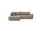 Arsene - Canapé D'Angle L Convertible Coffre - Velours - Angle Gauche