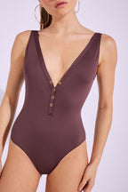 Maillot Une Pièce Cassandra - Chocolat