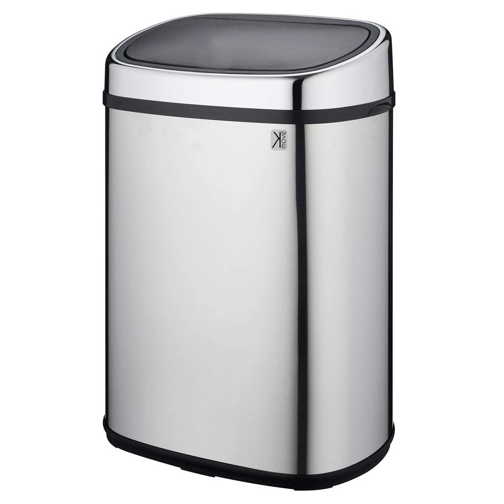 Poubelle Push Pression Inox City - 48L - Argent