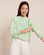 Le Sweat Ti Amo Club Femme En Éponge - Vert
