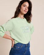 Le Sweat Ti Amo Club Femme En Éponge - Vert
