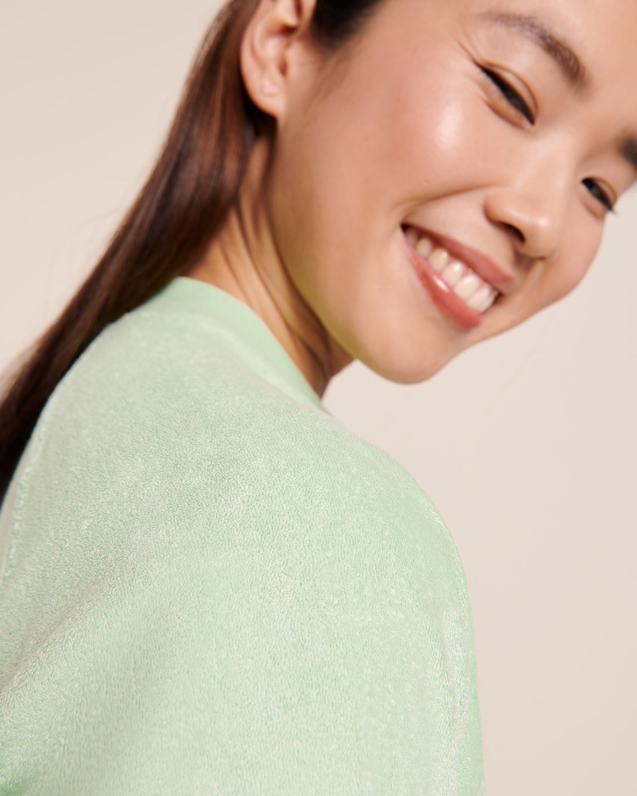 Le Sweat Ti Amo Club Femme En Éponge - Vert