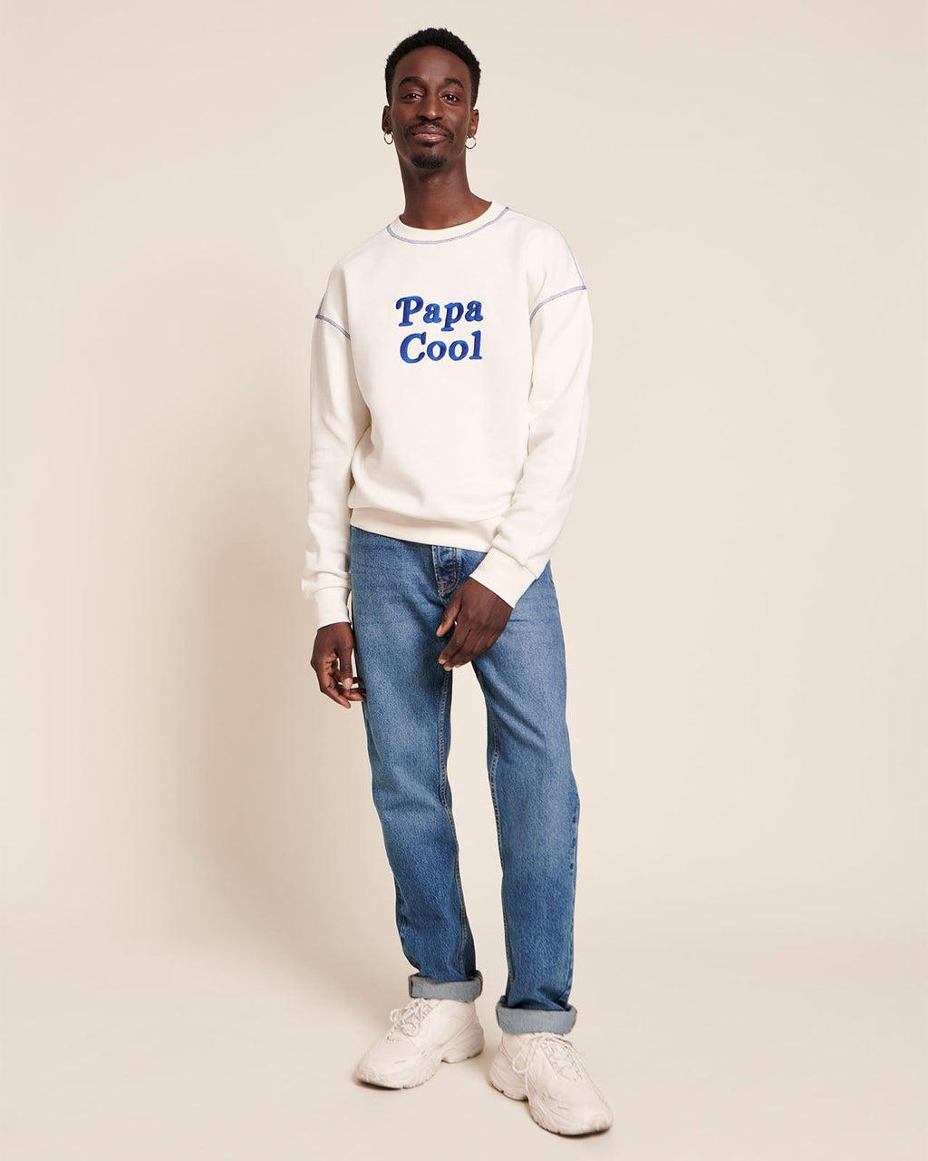 Le Sweat Papa Cool En Coton Bio - Blanc