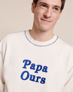 Le Sweat Papa Ours En Coton Bio - Blanc