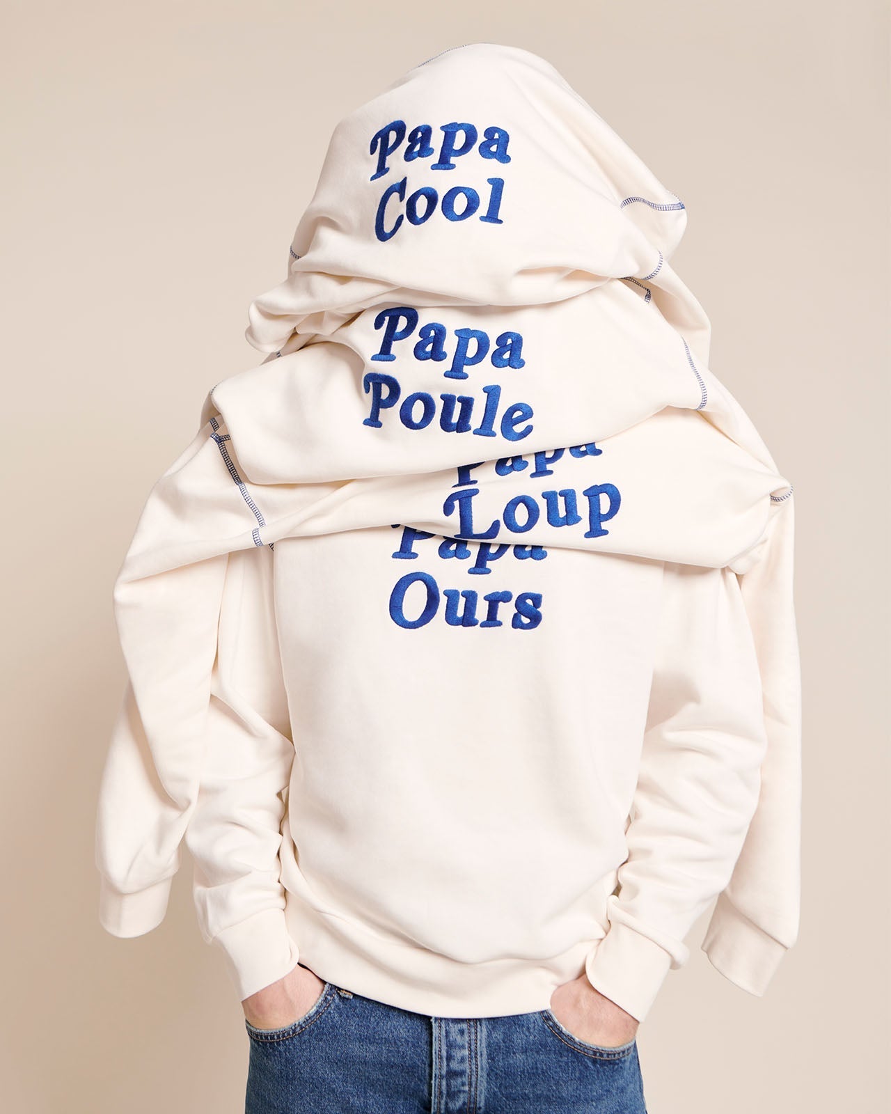 Le Sweat Papa Ours En Coton Bio - Blanc