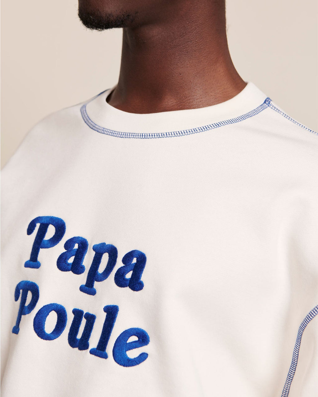 Le Sweat Papa Poule En Coton Bio - Blanc