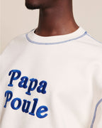 Le Sweat Papa Poule En Coton Bio - Blanc
