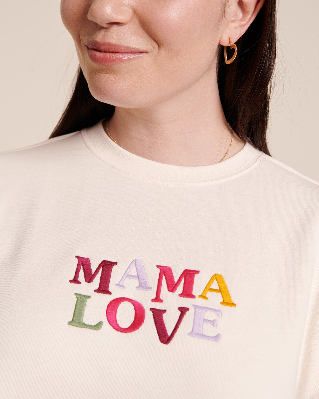 Le Sweat Club Mama Love En Coton Bio - Crème