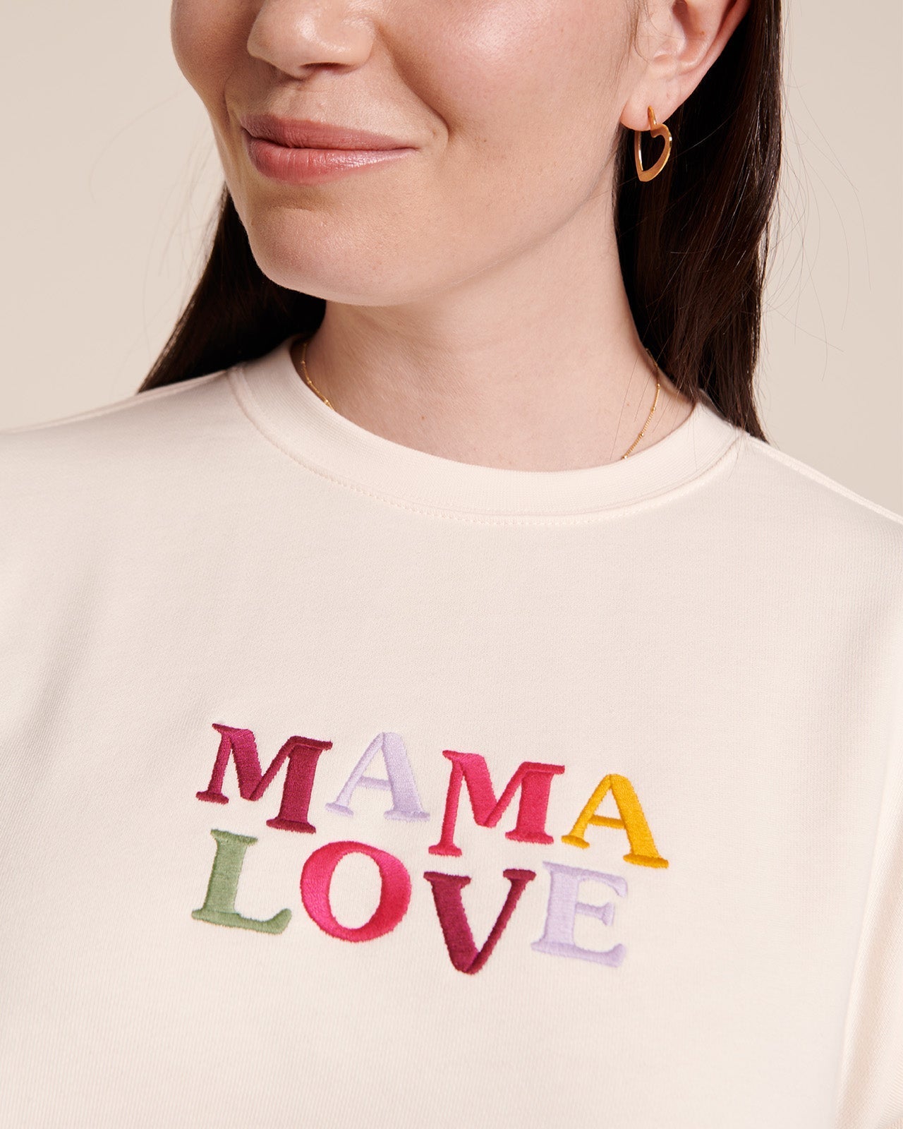 Le Sweat Club Mama Love En Coton Bio - Crème