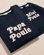 Le Sweat Papa Poule En Coton Bio - Charbon