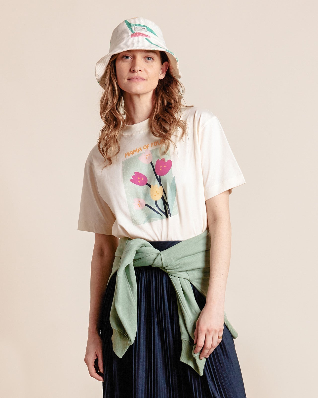 Le T-Shirt Mama Of Four En Coton - Tulipes