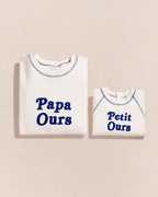 Le Sweat Papa Ours En Coton Bio - Blanc