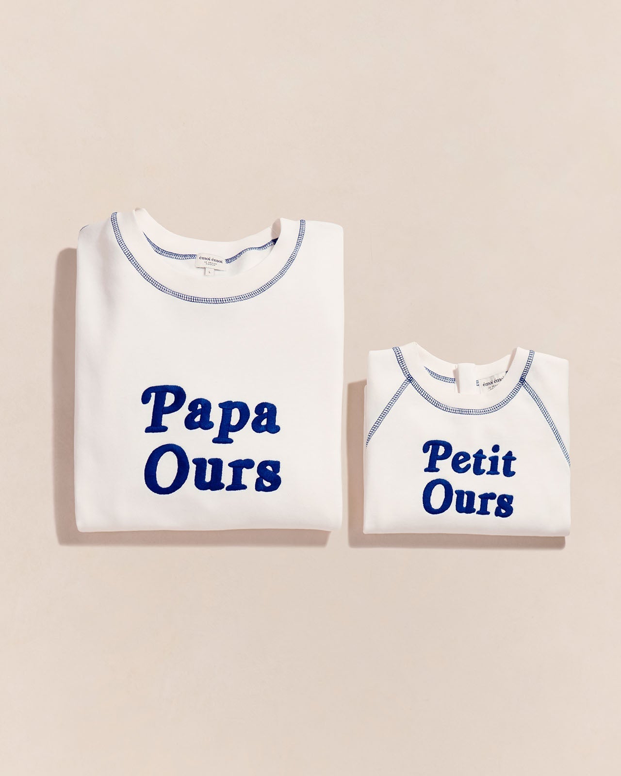 Le Sweat Papa Ours En Coton Bio - Blanc