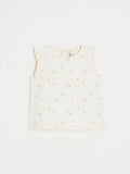 Natalys - T-Shirt Sans Manche Craie - Fille