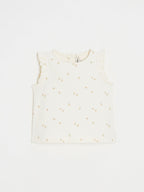 Natalys - T-Shirt Sans Manche Craie - Fille