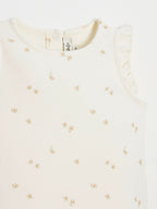 Natalys - T-Shirt Sans Manche Craie - Fille