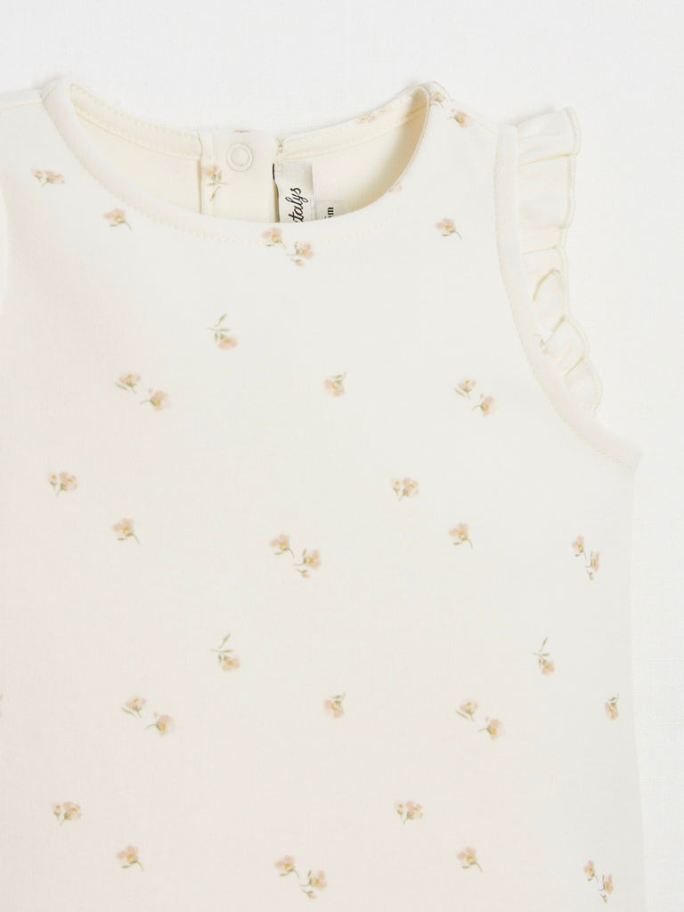 Natalys - T-Shirt Sans Manche Craie - Fille