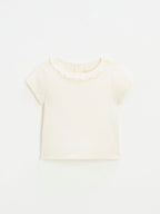 Natalys - T-Shirt Manches Courtes Craie - Fille