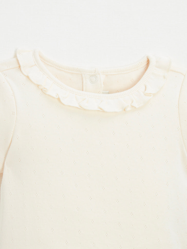 Natalys - T-Shirt Manches Courtes Craie - Fille