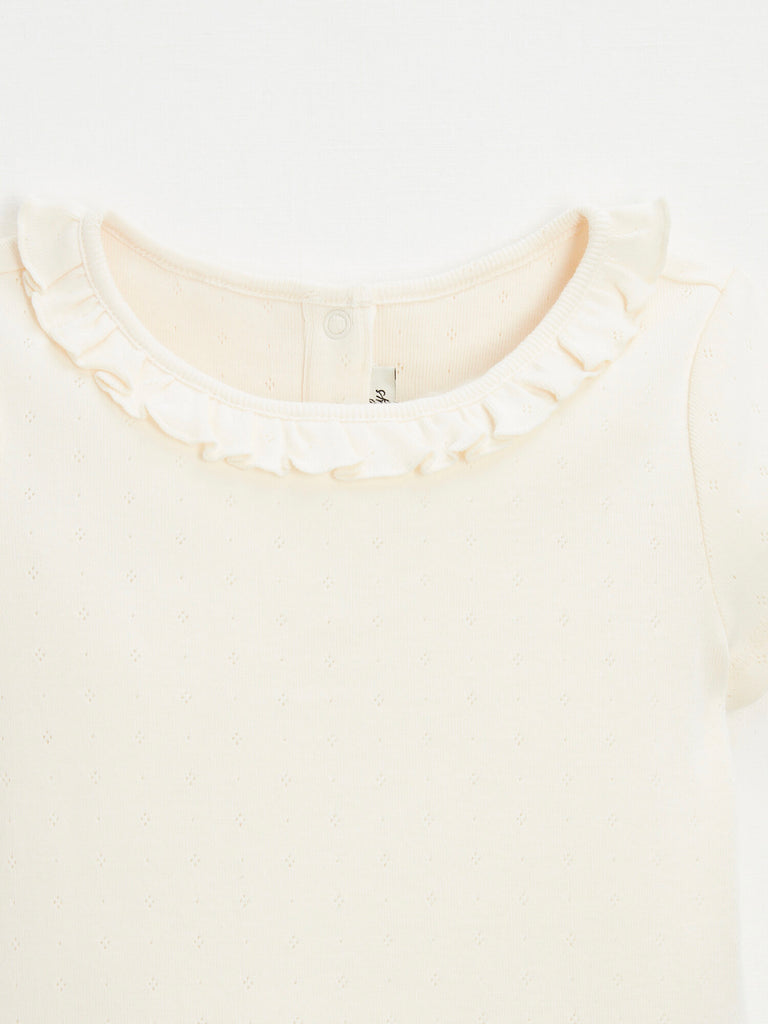 Natalys - T-Shirt Manches Courtes Craie - Fille