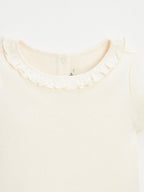 Natalys - T-Shirt Manches Courtes Craie - Fille