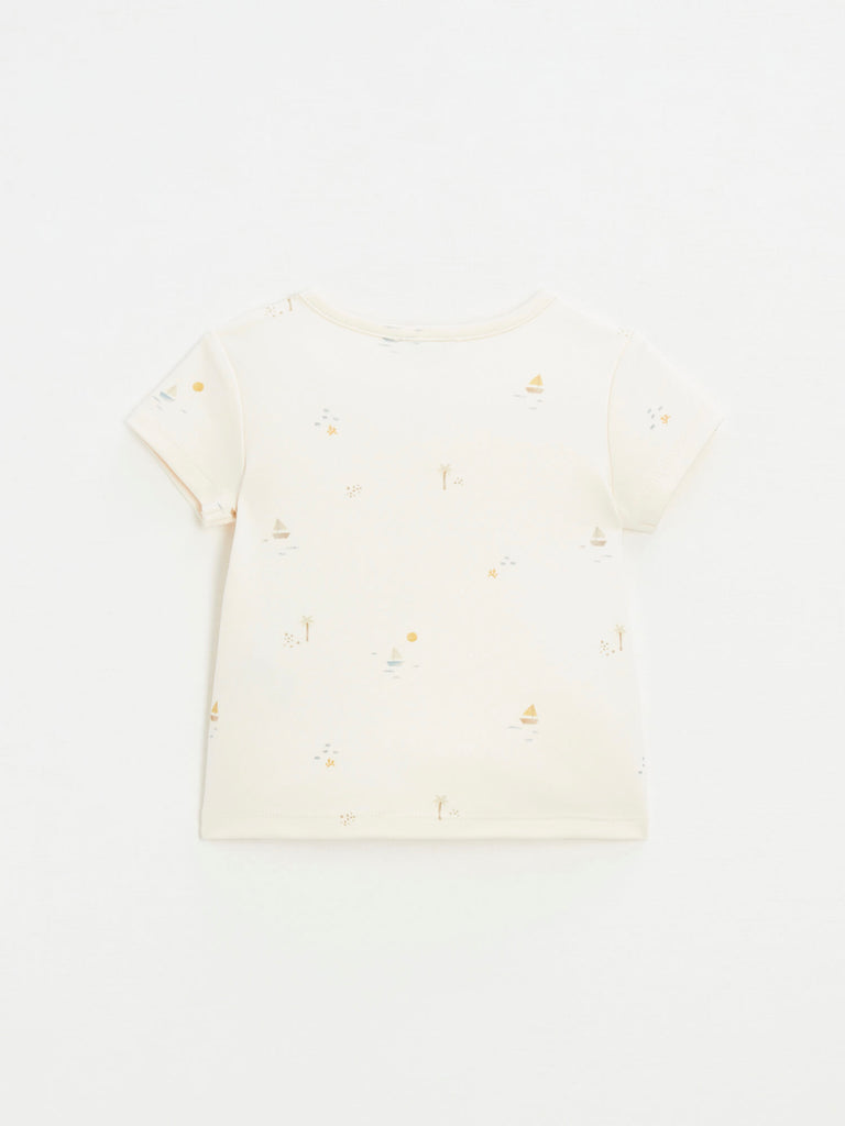 Natalys - T-Shirt Manches Courtes Craie - Garçon