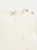 Natalys - T-Shirt Manches Courtes Craie - Garçon